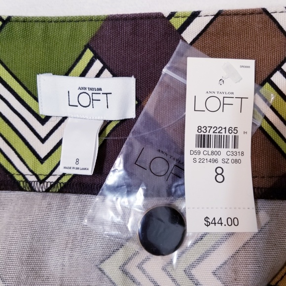 Ann Taylor LOFT Retro Geometric Mod Mini Skirt-NWT - Picture 5 of 6